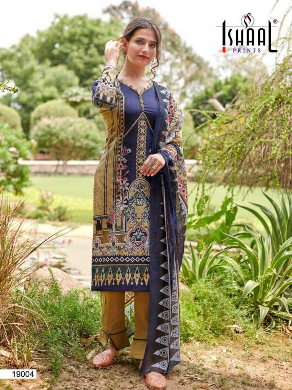 Ishaal Gulmohar 19 Fancy Pure Lawn Karachi Cotton Dress Materials